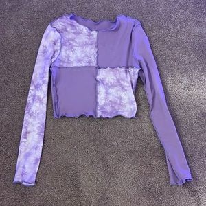 Cropped tie-dye shirt